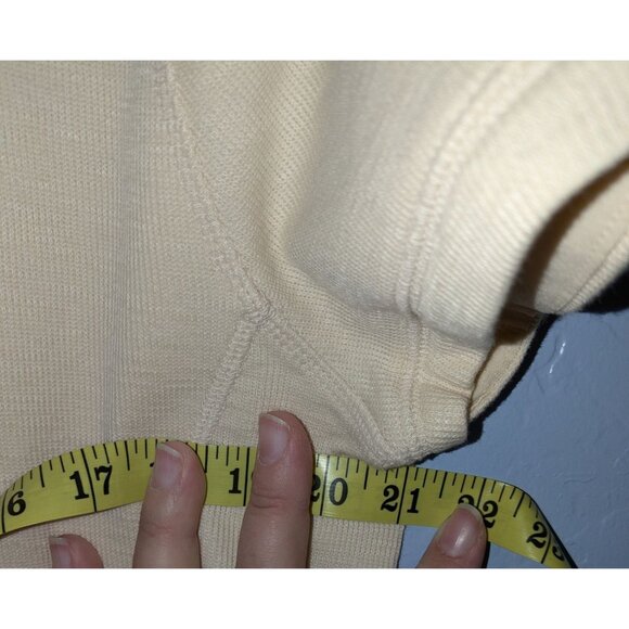 Legendary Outfitters Womens Quarter Zip Knit Dress With Pockets Beige L - Picture 5 of 8